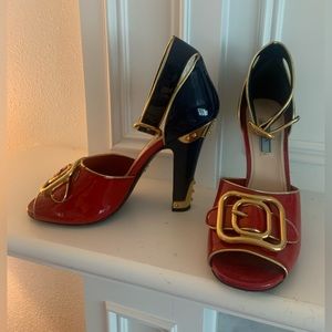 PRADA high heel sandals size 41 (10.5)